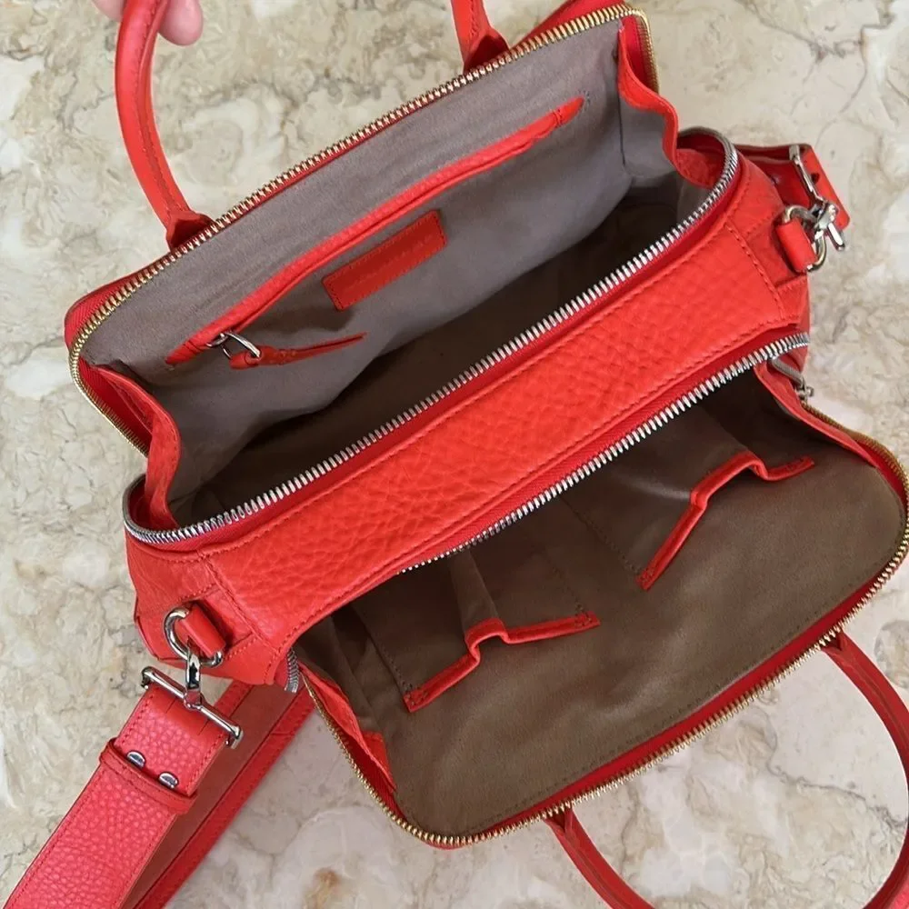 Mackage DEVA Leather & Suede Satchel Shoulder Bag - Picture 14 of 15